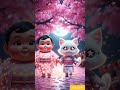 cat walking with Budha girl #catvideos #süßekatze #귀여운고양이 #aianimation #kattevideo #chatmignon