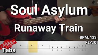 Video thumbnail of "Soul Asylum - Runaway Train (Bass Cover) Tabs"