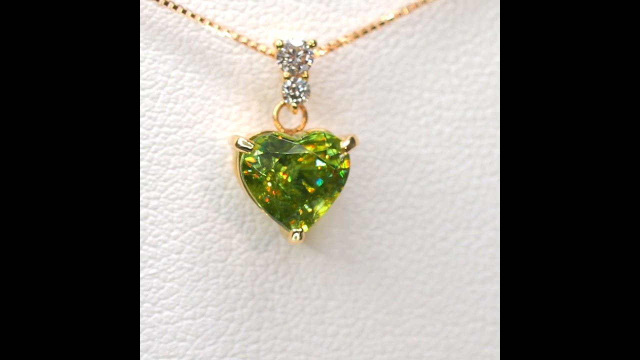 ハートシェイプスフェーン ダイヤモンドネックレス SH 1.26ct D 0.08ct