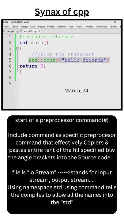 syntax of cpp and explaination#shortsfeed#coding #codelearning# ...