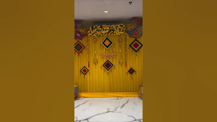 Haldi decoration ideas at home..#haldi #haldiceremony #decoration #flowers #shortsfeed #shorts