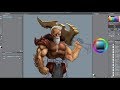 Digital painting process using clip studio paint  fantasy art sword 