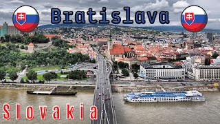 جولة في براتيسلافا عاصمة سلوفاكيا | ??حدود النمسا و سلوفاكيا بالسيارة | Bratislava, ??Slovakia