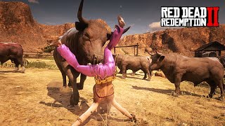 DESAFIO DO TOURO BRAVO - fighting bull challenge - Red Dead Redemption 2