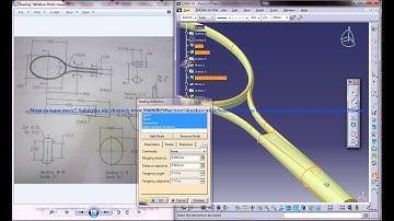 Catia V5 Tutorial|How to create a Tennis Racket/Shuttle Bat/Badminton Racket|GSD|Part 5