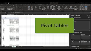 حساب متوسط القراءاة العملية باستخدام Excel pivot tables