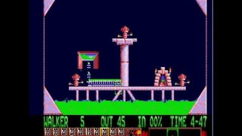 Lemmings (Amiga) Level 009 - As Long As You Try Your Best