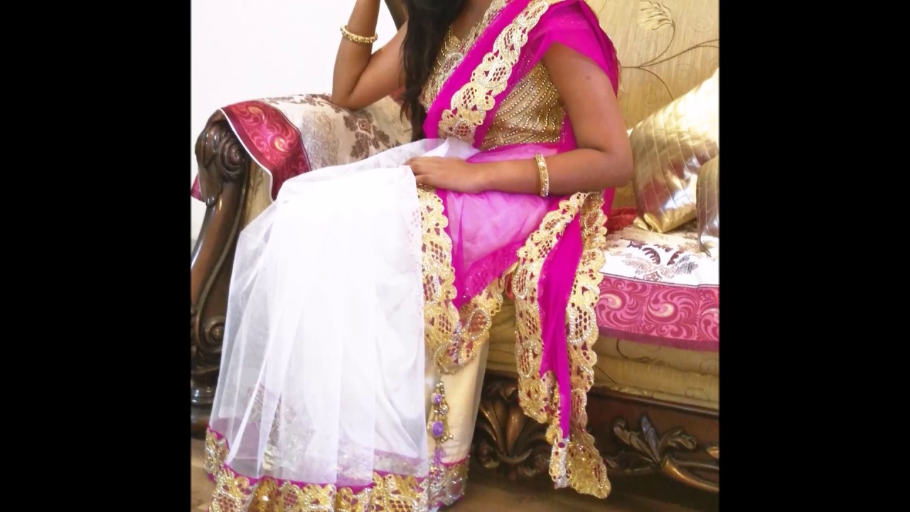 DIY [ Hindi] Beautiful Designer Saree--Pink Channel - YouTube