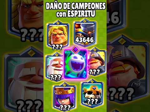 Видео: DAÑO DE TODOS LOS CAMEPONES con ESPIRITU EVOLUCIONADO I #clashroyale