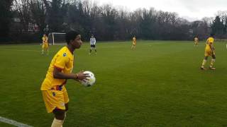 Dab10 Full Debut For The Cpfc U18S Against Millwall U18S At The Age Of 15