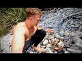 Catch and Cook CRAYFISH - (Freediving and beach fire) Kayak Adventure & Living from the Ocean