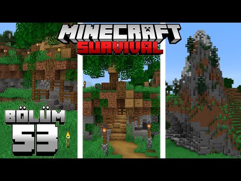 KARLI DAĞ, BODUR AĞAÇLAR ve DAHA İYİ OYMA DUVAR !!┇Minecraft Survival ▹Bölüm 53