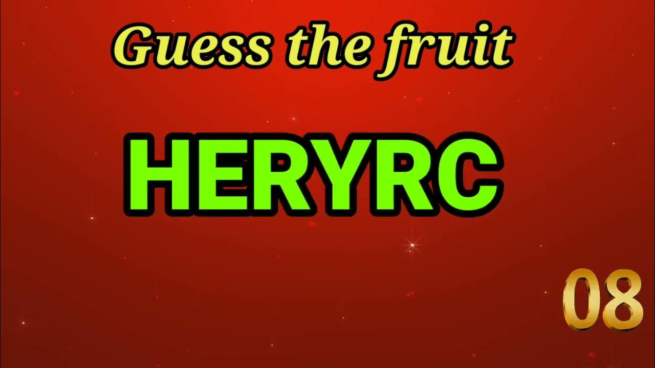 Only a genius can answer the fruits name by jumbled words Guess the