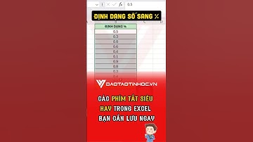 Các phím tắt siêu hay trong Excel bạn cần lưu ngay #tinhocvanphong #daotaotinhoc #excel #shorts