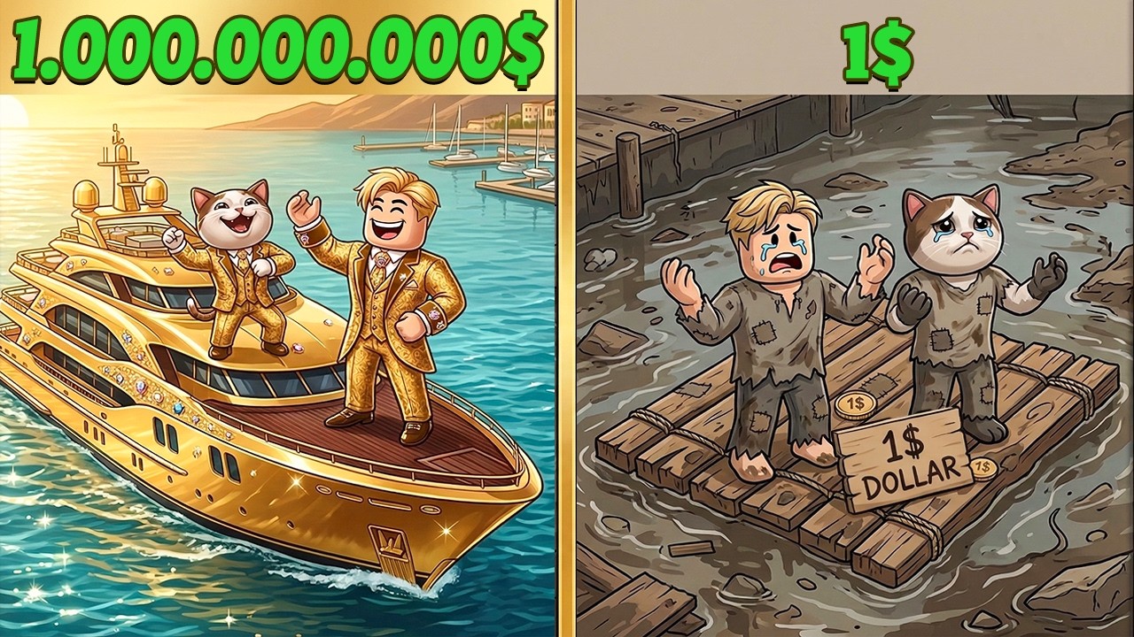 فيلم روبلوكس : رحلة من يخت بـ1$ إلى يخت بـ1,000,000,000$! 🚤💎 لكن كل يخت مخبي سر 😱