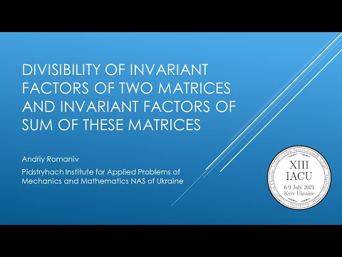 Andriy Romaniv, Divisibility