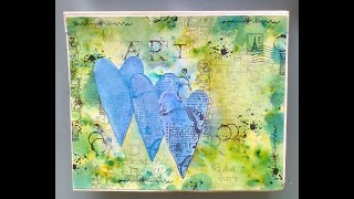 Stamp storage album cover using Aall and Create stamps - part 3, the other back cover