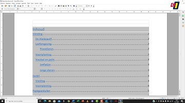 OpenOffice - Hyperlinks in inhoudsopgave