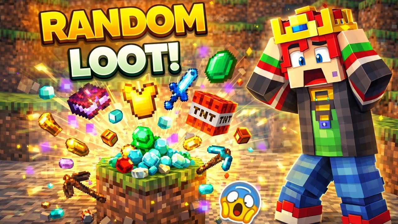 Minecraft But Every Block Drops Random Loot! 😱💎 - YouTube