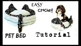 Easy Crochet Pet Bed Tutorial
