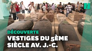 En Égypte, des sarcophages et des statues en bronze découverts à Saqqara