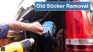 Removing an Old GB Sticker from our Van