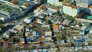 Aerial footage / The Paris Saint-Ouen Flea Market - Marché aux Puces