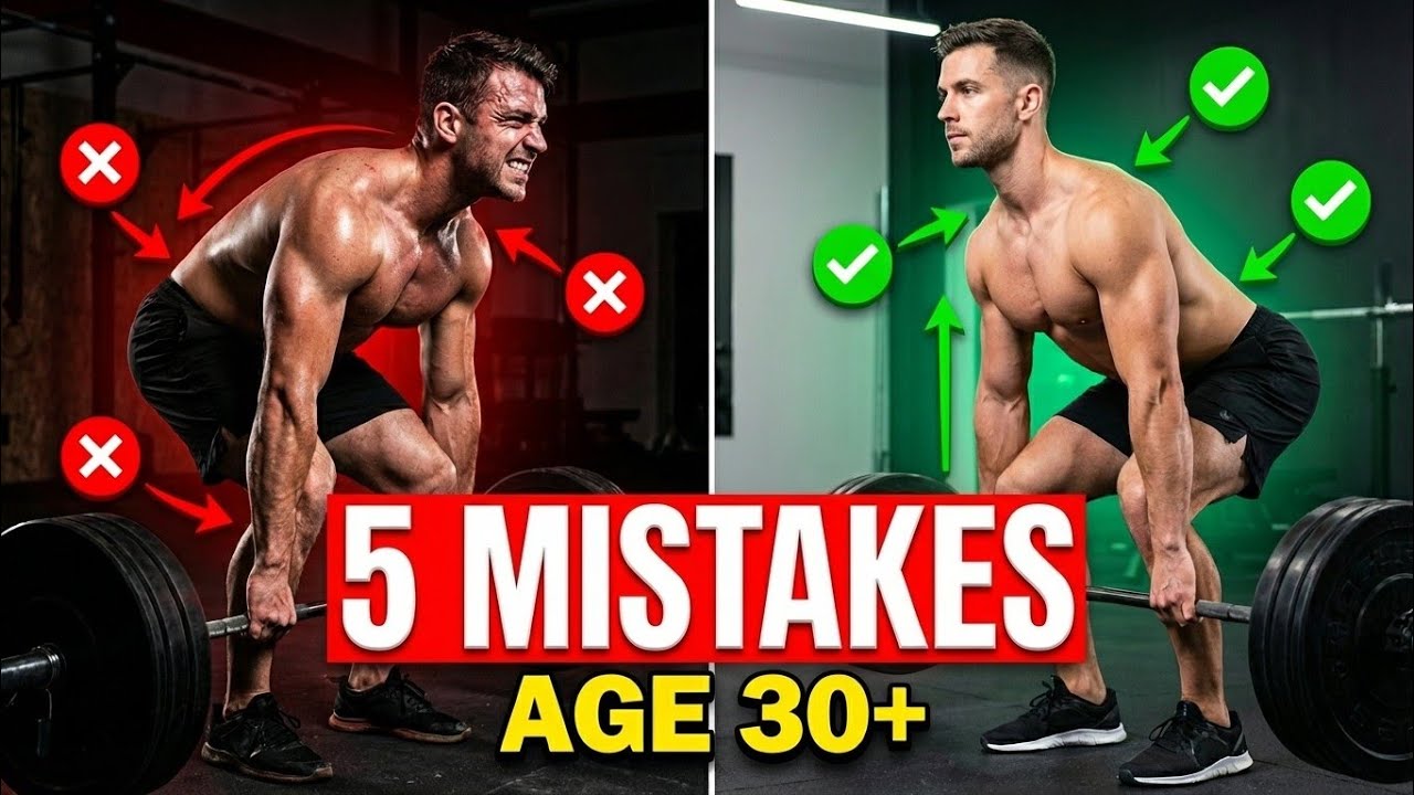 5 ошибок в тренировках, из-за которых мужчины в возрасте 30 лет остаются слабыми и получают травмы.