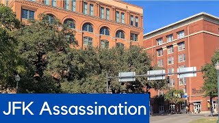 Dealey Plaza: John F. Kennedy assassination site walking tour. (4k - 60 fps)