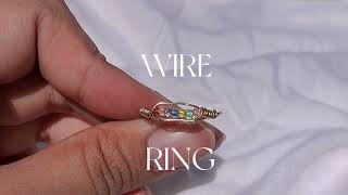 DIY Wire wrapped ring  | TikTok Wire Ring 🌈