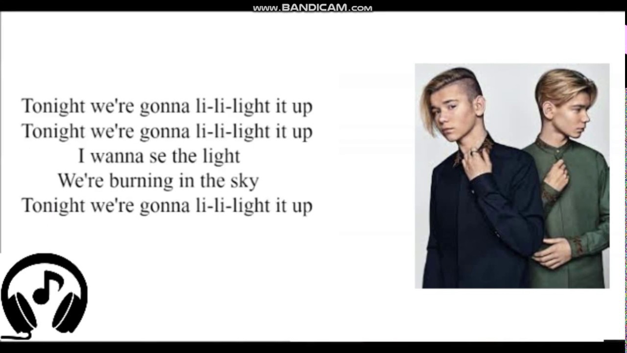 Marcus & Martinus - Light it up (karaoke & lyrics)