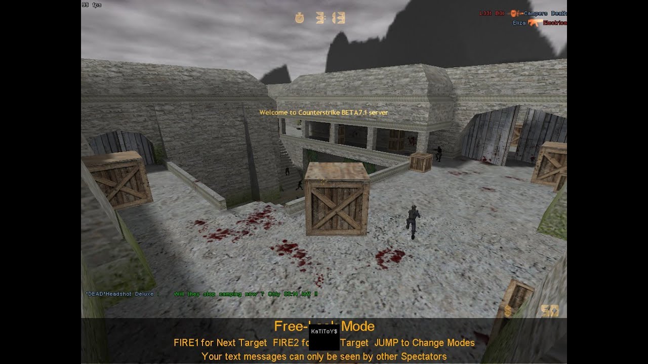 Counter-Strike CS beta 7.1 de_aztec vs godlike podbots bots gameplay ...
