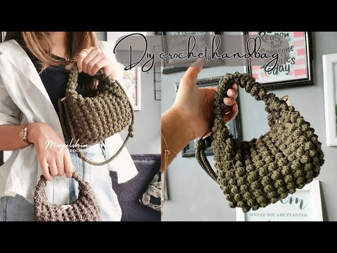 crochet mini handbag popcorn bag 15 Juli 2023 - YouTube