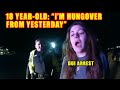 Bodycam DUI Arrest - 18-Year-Old Tells Police "I'm Hungover From Yesterday" - Blows 0.23% BAC