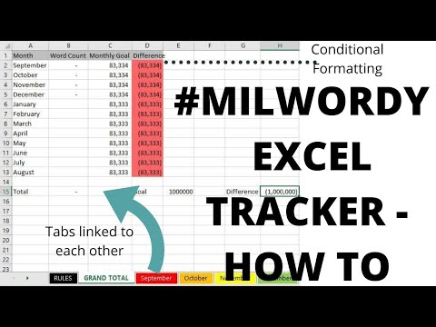 #Milwordy - How to create excel spreadsheet tracker