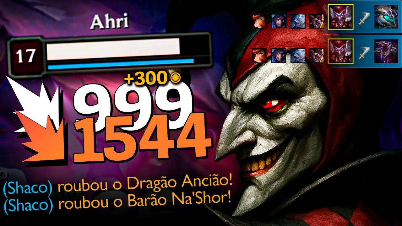 SHACO SEGURANDO 1 HORA DE JOGO E 1000% TILTADO KKKKKKKKKK