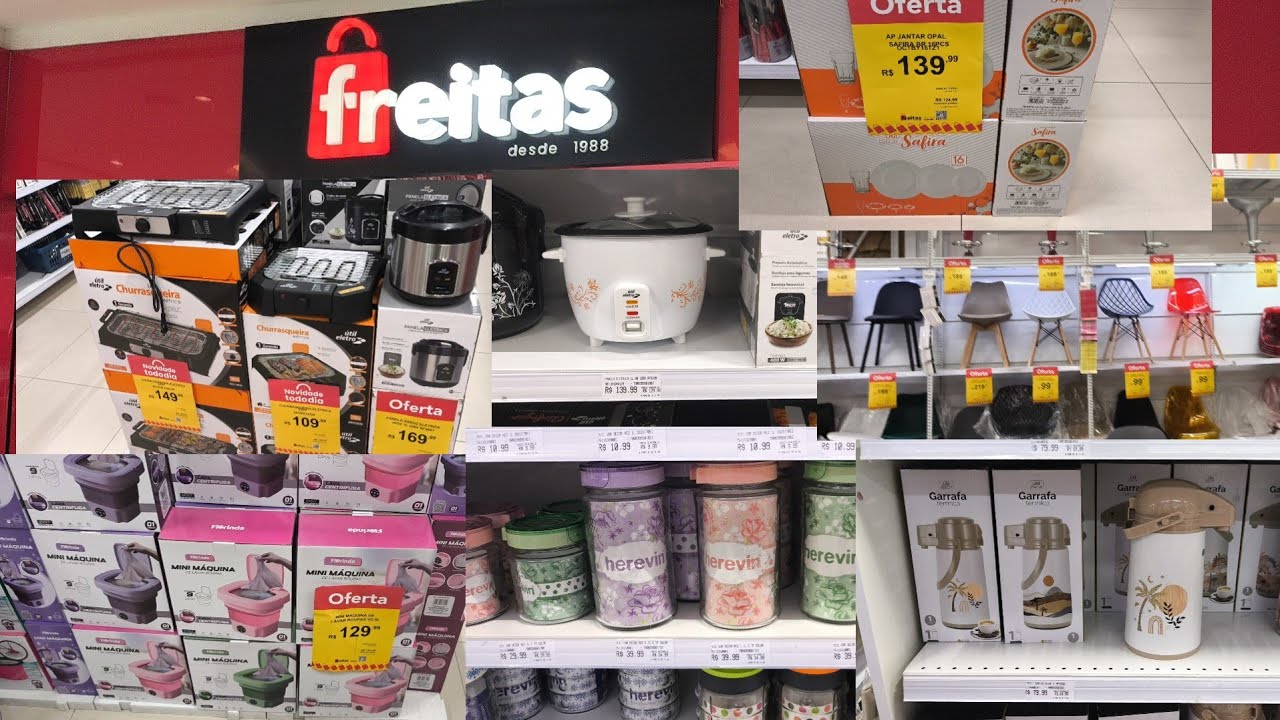 OFERTAS NA LOJA FREITAS SHOPPING RIO MAR RECIFE -PE,PANELAS TALHERES FRIGIDEIRA LENÇÓIS TAÇAS PRATOS