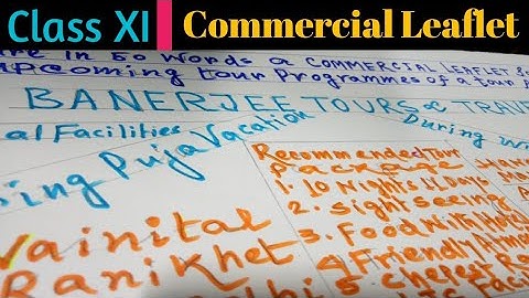 Class XI //🔥 How To Write a Commercial Leaflet🔥 //