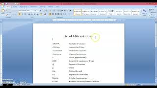 List of Abbreviations - Ph.D Thesis