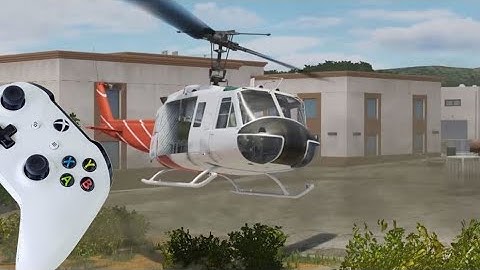 Gamepad Flight Sample of Huey helicopter in Digital Combat Simulator(DCS)
