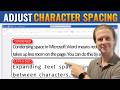 How To Change Letter Spacing in Microsoft Word (Character Spacing)