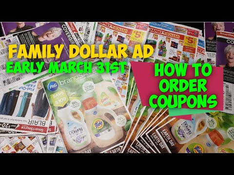 How to order Coupons + EARLY March 31st Family Dollar Ad P&G coupon preview