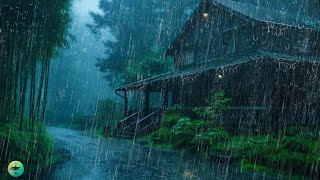 Fall Asleep Instantly with Powerful Rainstorm, Wind & Thunder Growls in Tropical Rainforest at Night