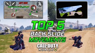 TOP 5 COD HAREESH BACK SLIDE MOVEMENTS | TIPS AND TRICKS (COD MOBILE) GUIDE/TUTORIAL (PART - 1)