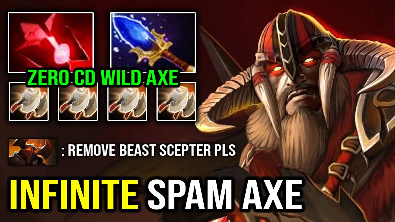 WTF Q SPAMMING 0s CD 100% Imba Infinite Flying Wild Axes with Aghanim Bloodstone 9K MMR Beastmaster