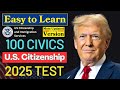 2025 random 100 civics questions and answers - U.S. citizenship test I N400 Interview #citizen