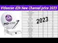 Videocon d2h new channel price 2023