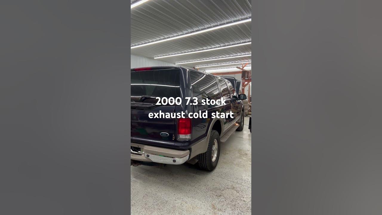 2000 ford excursion 7 3 stock exhaust cold start youtube