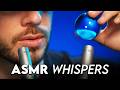 Asmr upclose whispers  quietly talking you to sleep  plus soothing triggers from ear to ear