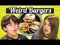 KIDS EAT WEIRD BURGERS! (Donut, Canned, Vegan) | Kids Vs. Food